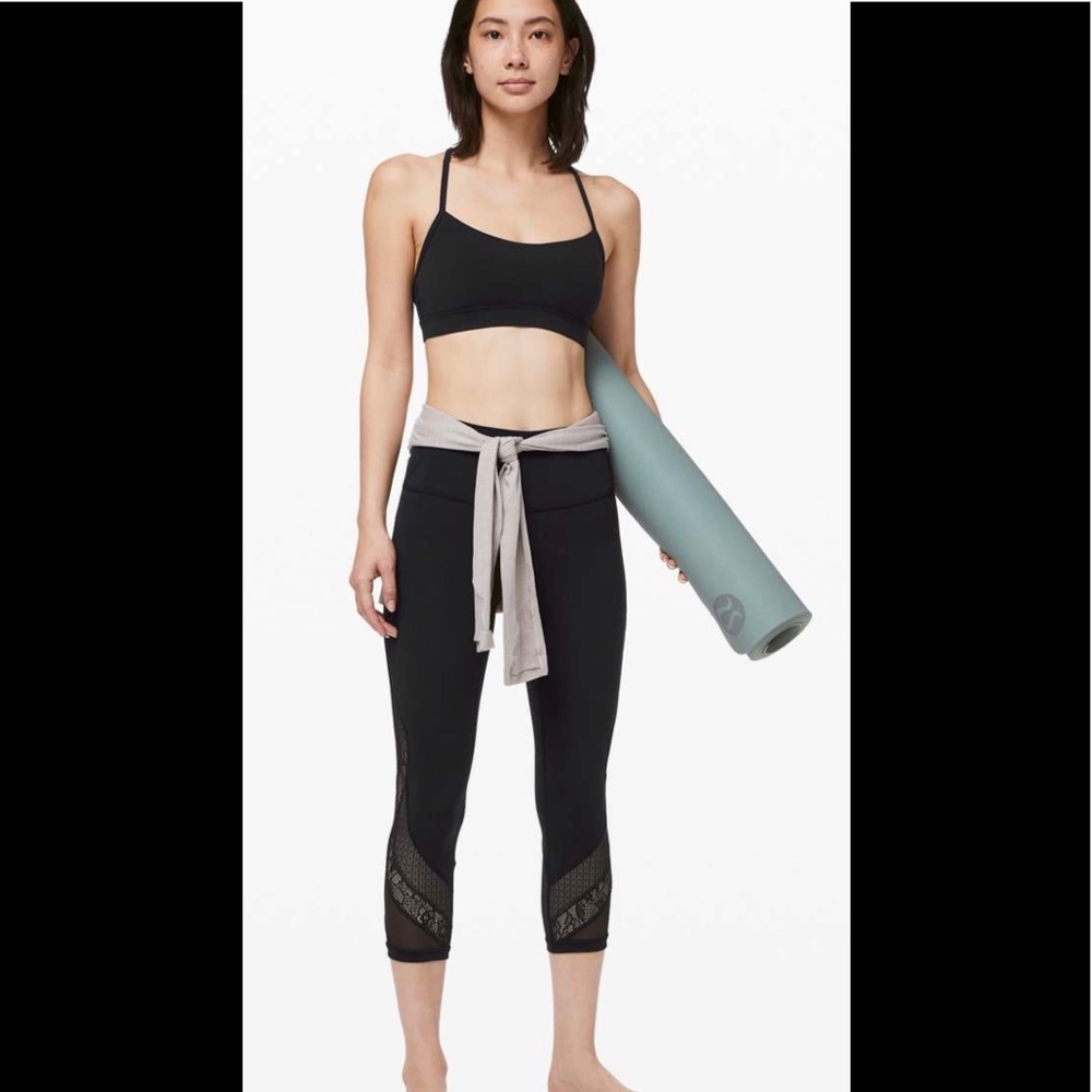 🍋 LULULEMON Wunder Under crop 21 black leggings 4